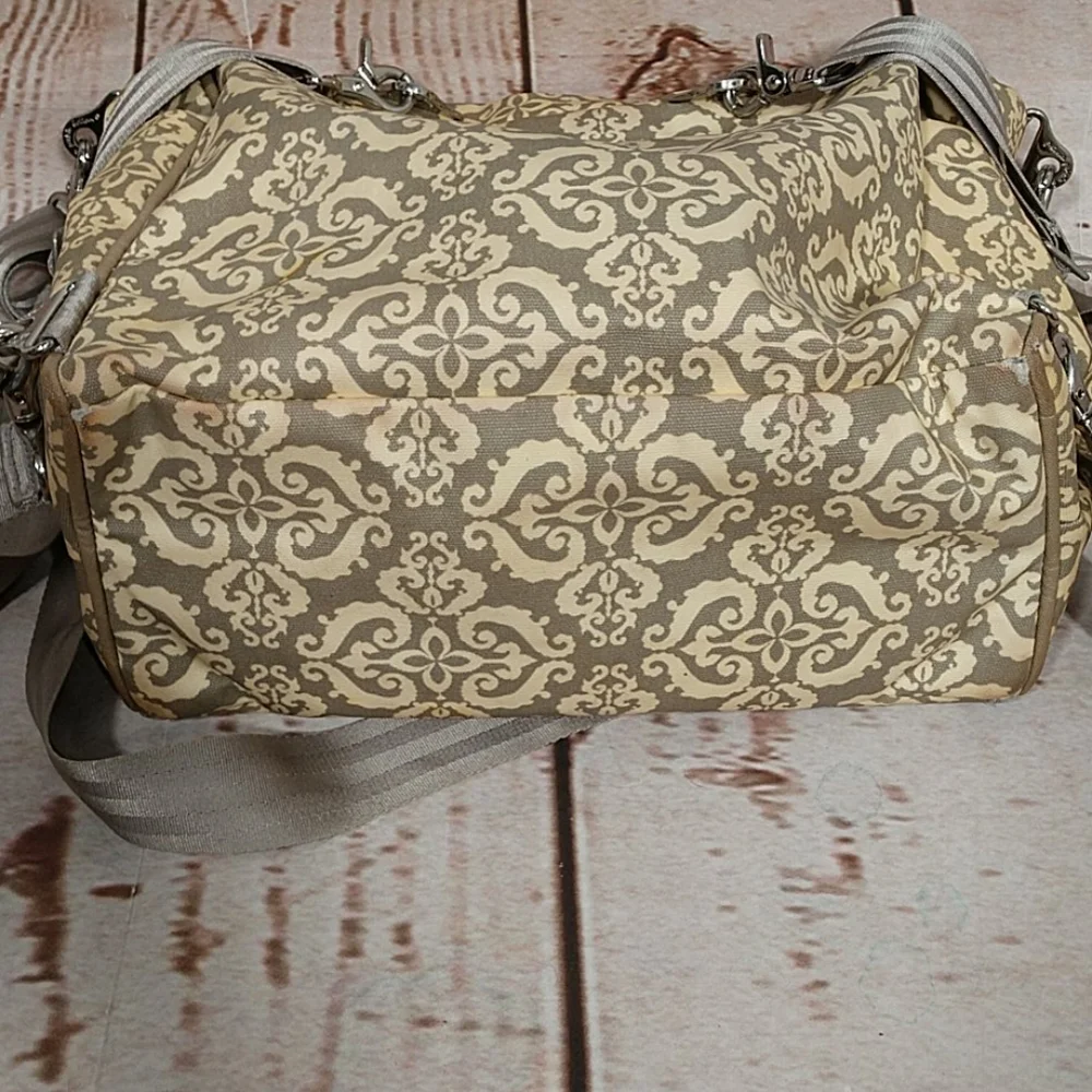 Petunia Pickle Bottom Beige and Yellow Baby Bag